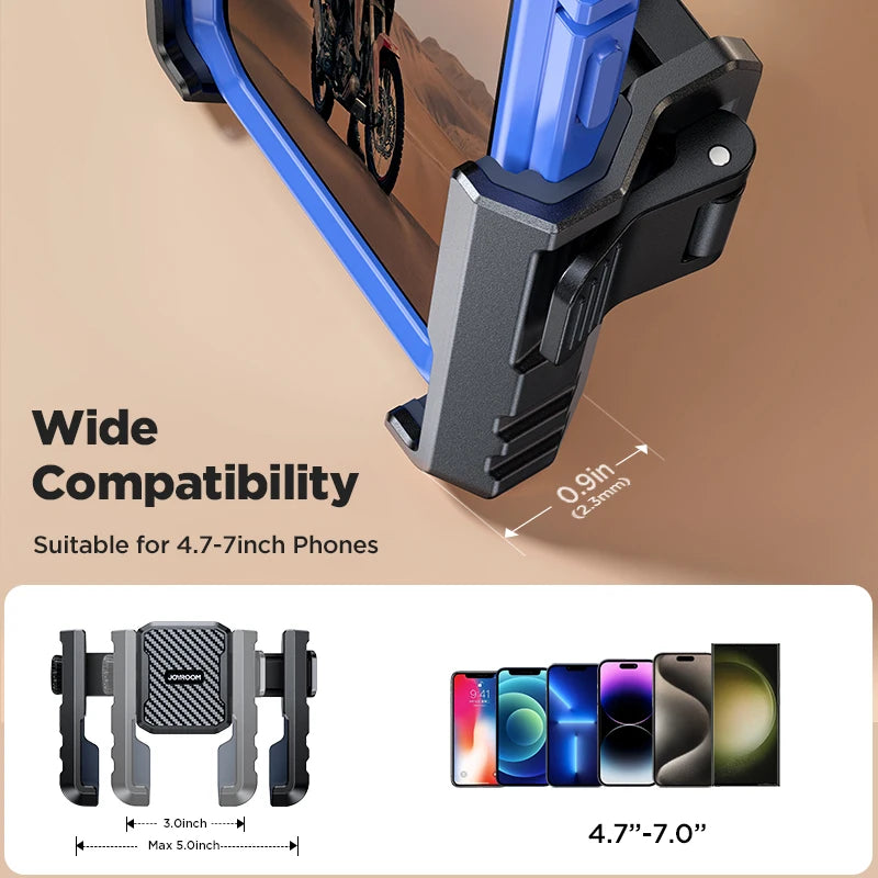 Joyroom Bicycle Phone Holder Motorcycle Phone Mount 360° Rotation For Electric Scooter Mountain Dirt Bike For 4.7-7.0” Phones
