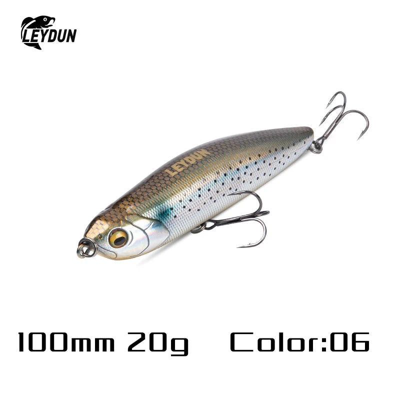 LEYDUN Z-Claw Fishing Lures Floating Pencil 86mm 100mm 120mm Topwater Hard Baits Surface Stickbait Good Action Bass Wobblers