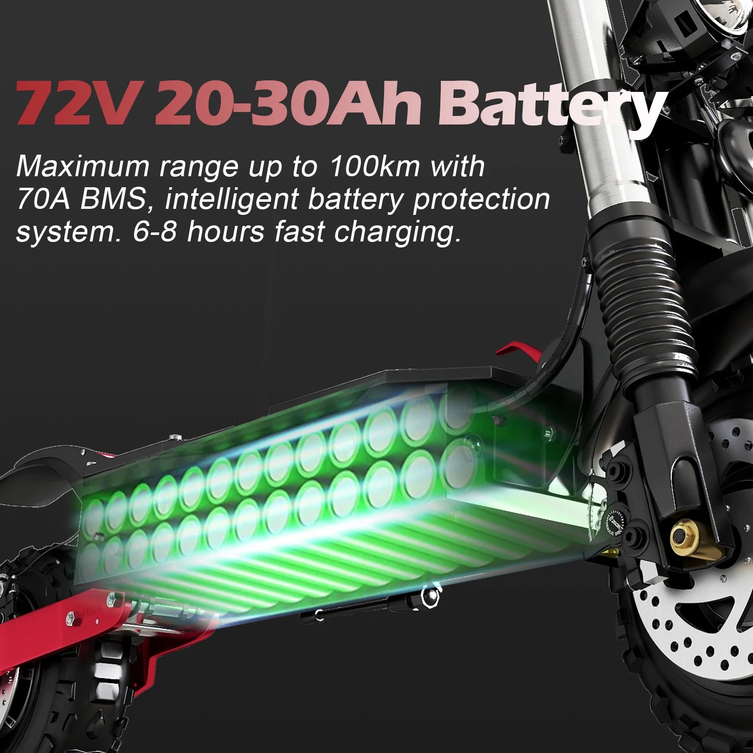 11Inch 72V 6000W Dual Motor Electric Scooter 85KM/H 100KM Long Range Off Road Electric Kick Scooter for adult Foldable with Seat