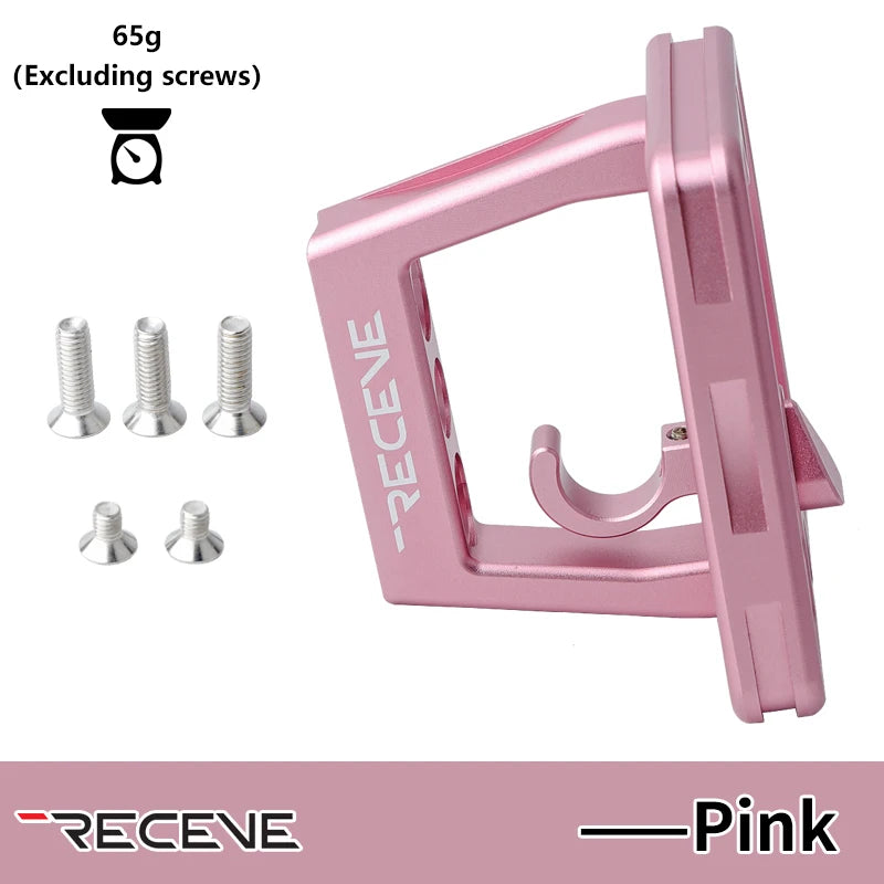 RECEVE Folding Bike Front Shelf Mount 3 Hole Bicycle Split Pig Nose Pad BMX Aluminum Alloy Front Bag Carrier Block For Brompton