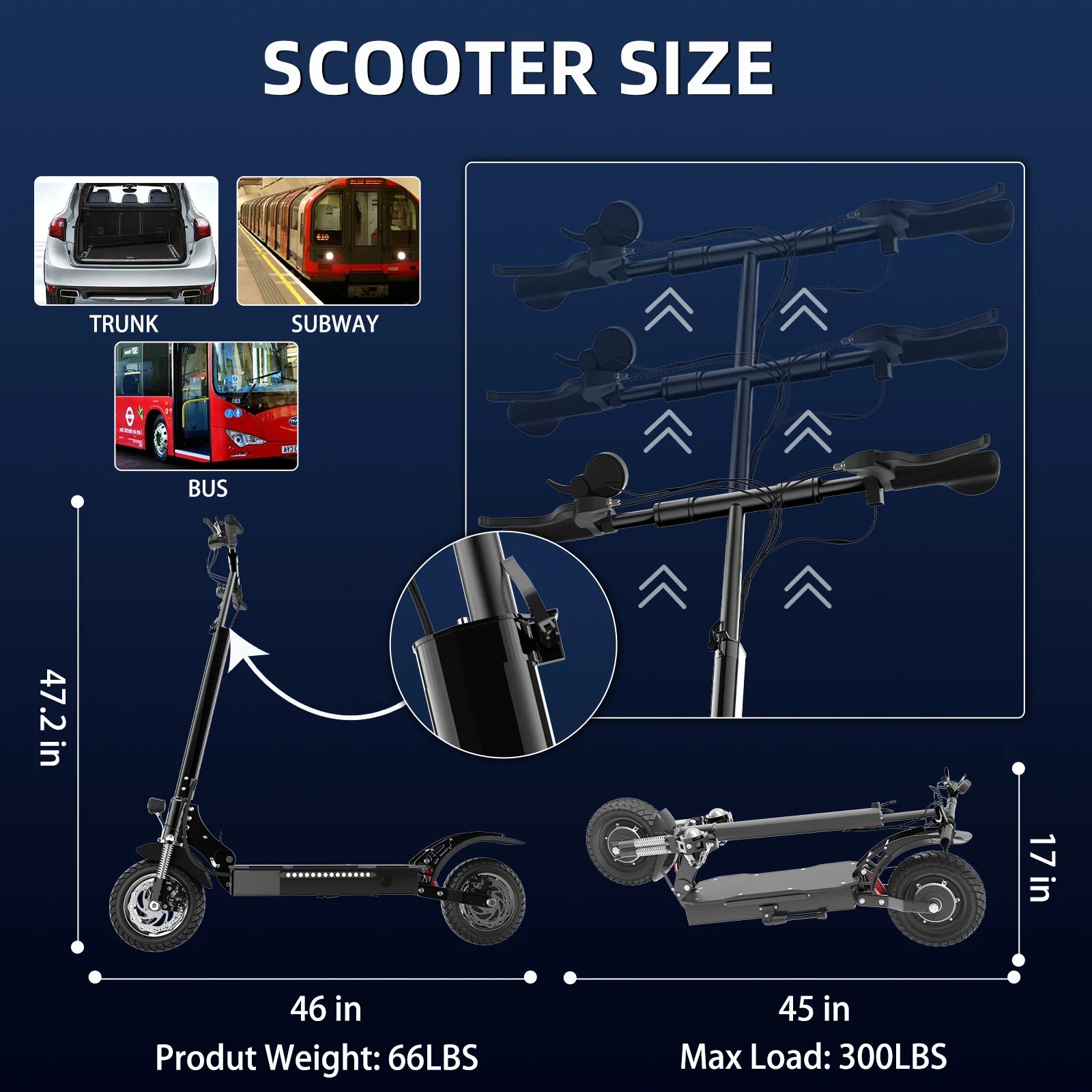 2500W 52V 20Ah Electric Scooter Double Shock Absorption trottinettes électriques 3 Speed Gears Commuter Scooter 70-80KM Range