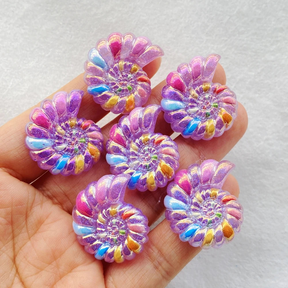 10Pcs New Cute Resin Cartoon Shell, Starfish Series Flat Back Scrapbooking DIY Jewelry Craft Decoration Accessories