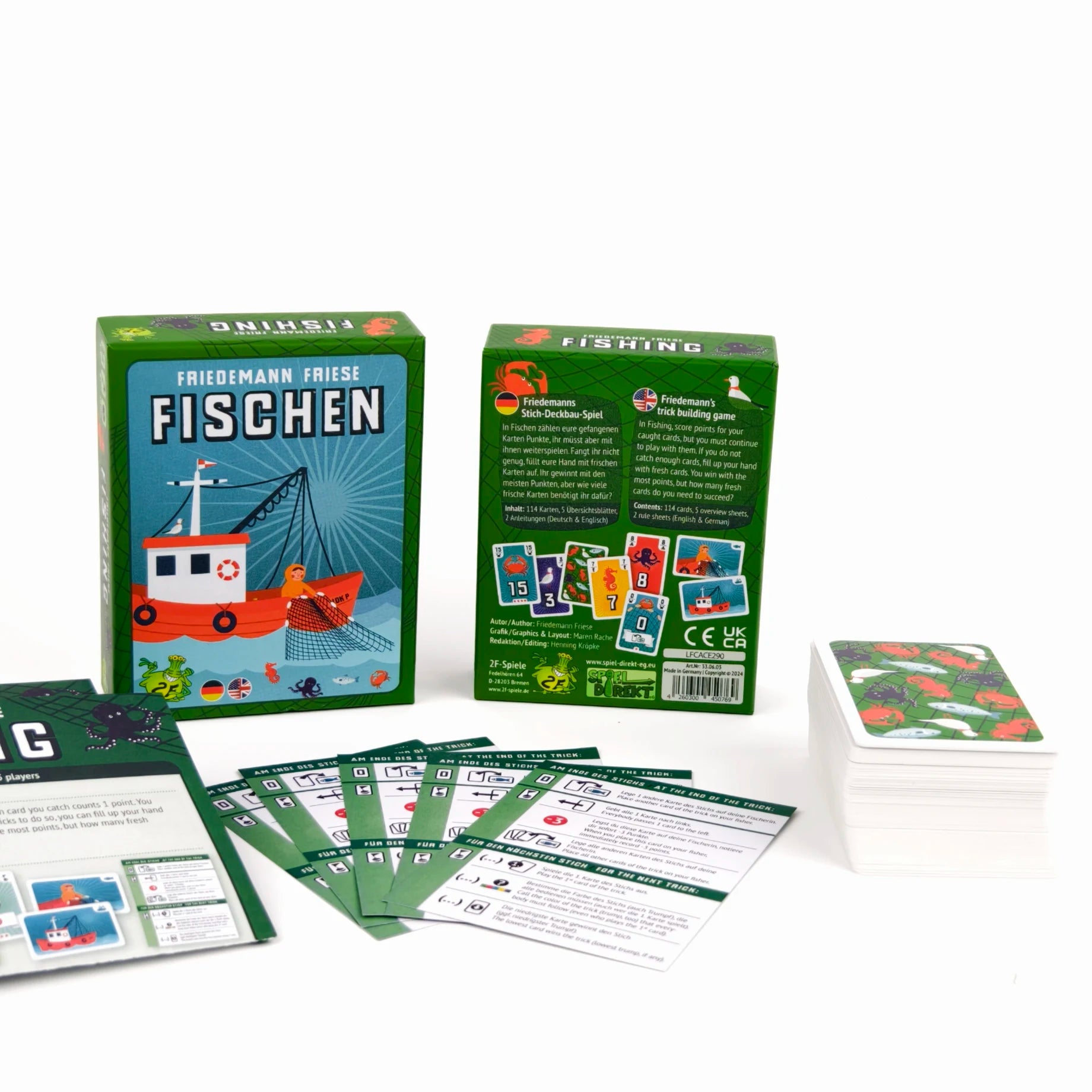 Fishing（English and German）Board game 3-5 players 40-60min Family/Party Funny Table Game Friends Entertainment Cards Game