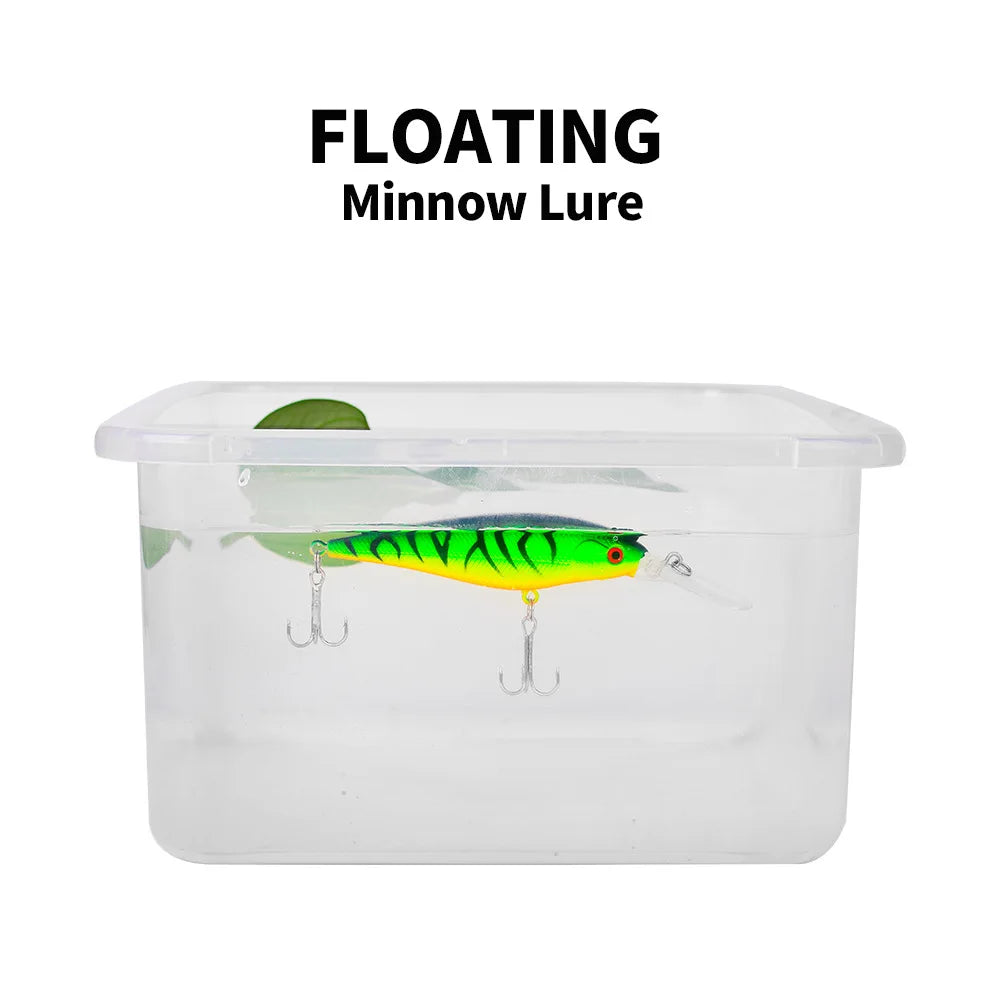 PROBEROS 1PCS Minnow Fishing Lure 11cm 10g Floating Hard Wobbler Bait Crankbait Carp Striped Bass Pesca Fishing Tackle SwimBait