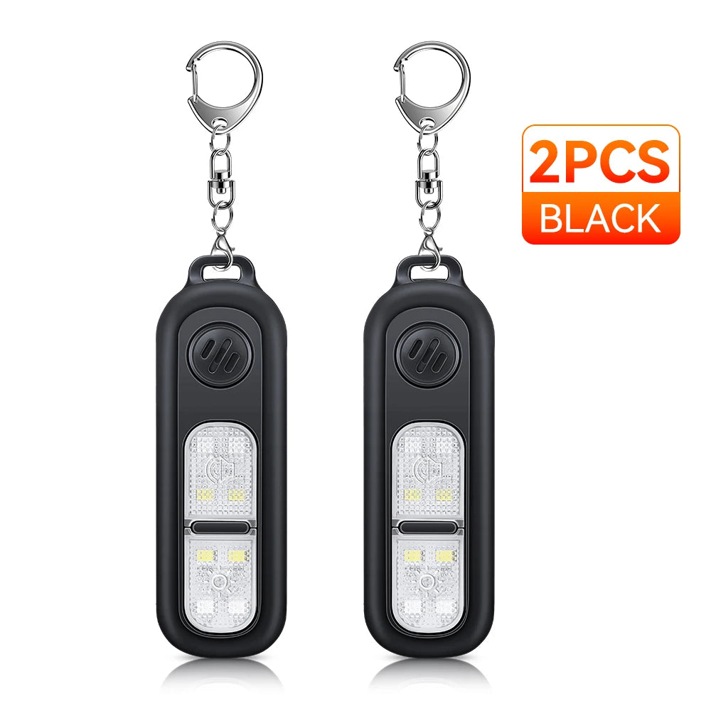 Wsdcam Rechargeable Keychain Alarm for Women Self Defense Alarm with LED Light 130 dB Loud SOS Emergency Safety Alert Device