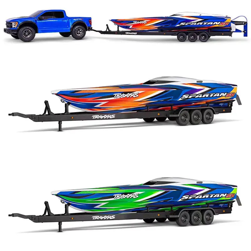 Traxxa Spartan Sr Sparta 1/10 Simulation Remote Control Electric Brushless Self Flipping Speedboat Model 103076-4/Trailer 10350