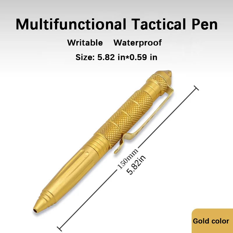 High Quality Metal Military Tactical Pen School Student Office Ballpoint Pens Emergency Glass Breaker Self Defense EDC Supplies