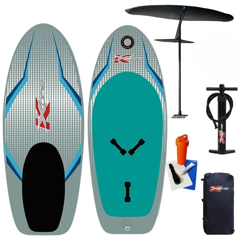 Unpowered Carbon Fiber Hydrofoil SUP Paddle Board with Wind Wing, Stand-Up Board Ocean/Lake Cruising, Efficient Sailing