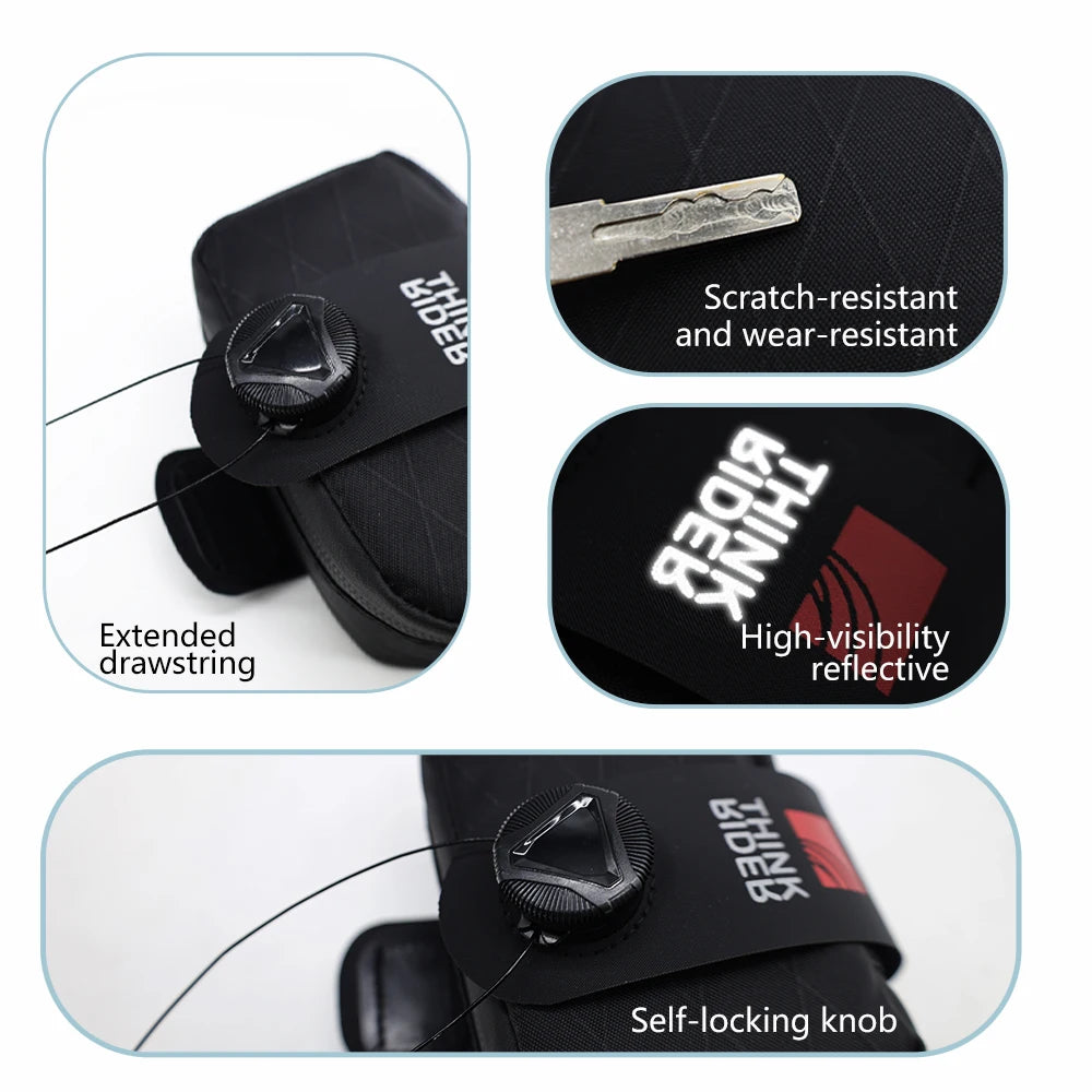 ThinkRider Bicycle Saddle Bag 0.8L Mini Portable Tail Bag MTB Road Bike Tool kit Repair Bag Reflective Cycling Accessori
