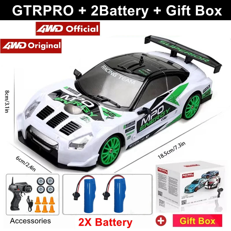 RC Drift Car With LED Light 4WD Remote Control Vehicle AE86 Professional High Speed ​​Racing Toys for Kids Children Adults Gifts