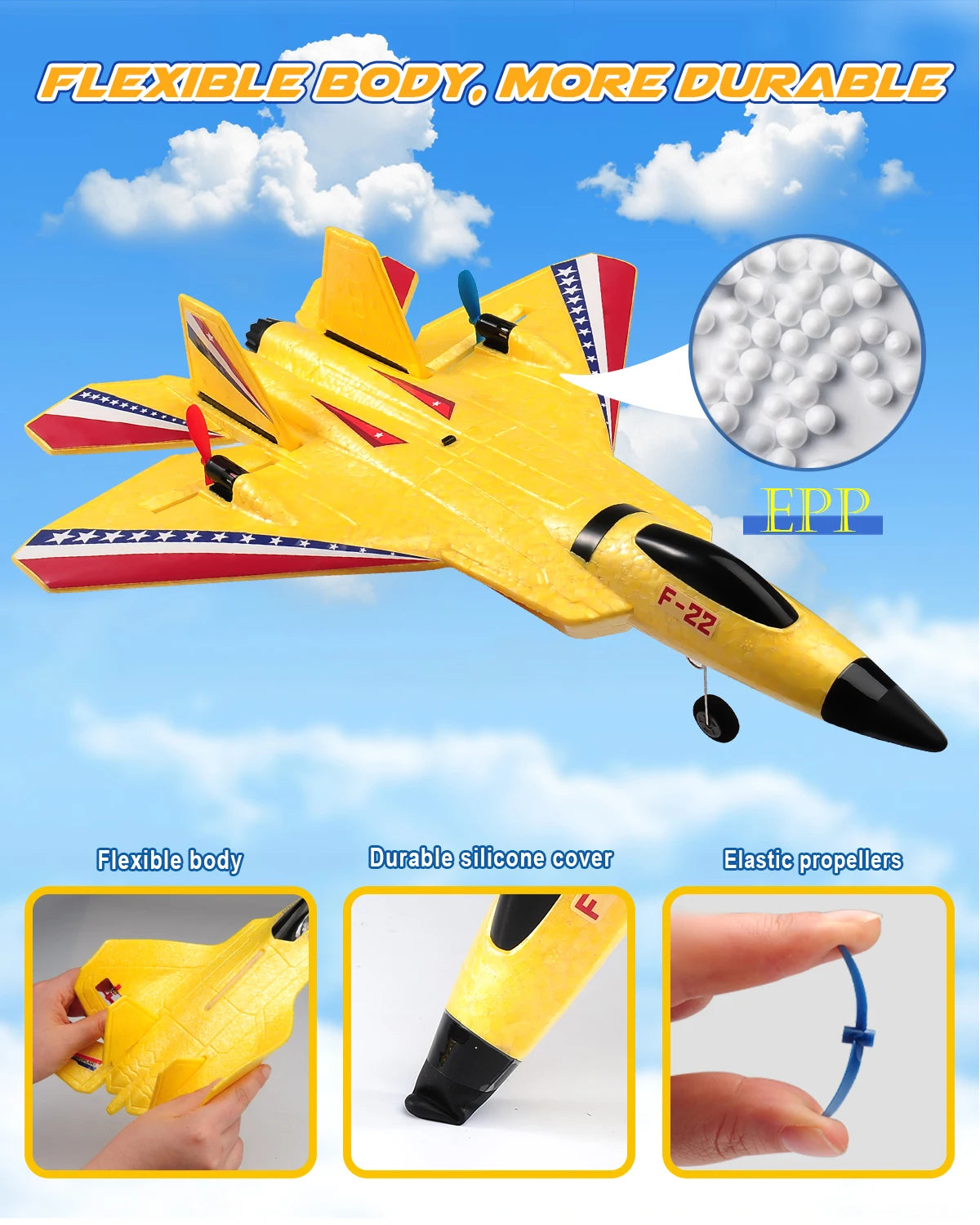F22 Raptor RC Plane 2.4G 2CH RC Foam Flying Model Glider With LED Lights Remote Control Foam Fighter Airplane Toys for Children