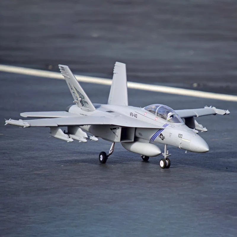 FMS 70mm Ducted F/A-18F V2 Hornet 6-Channel Electric Model Aircraft Remote Control Assembled Fixed-Wing Aircraft