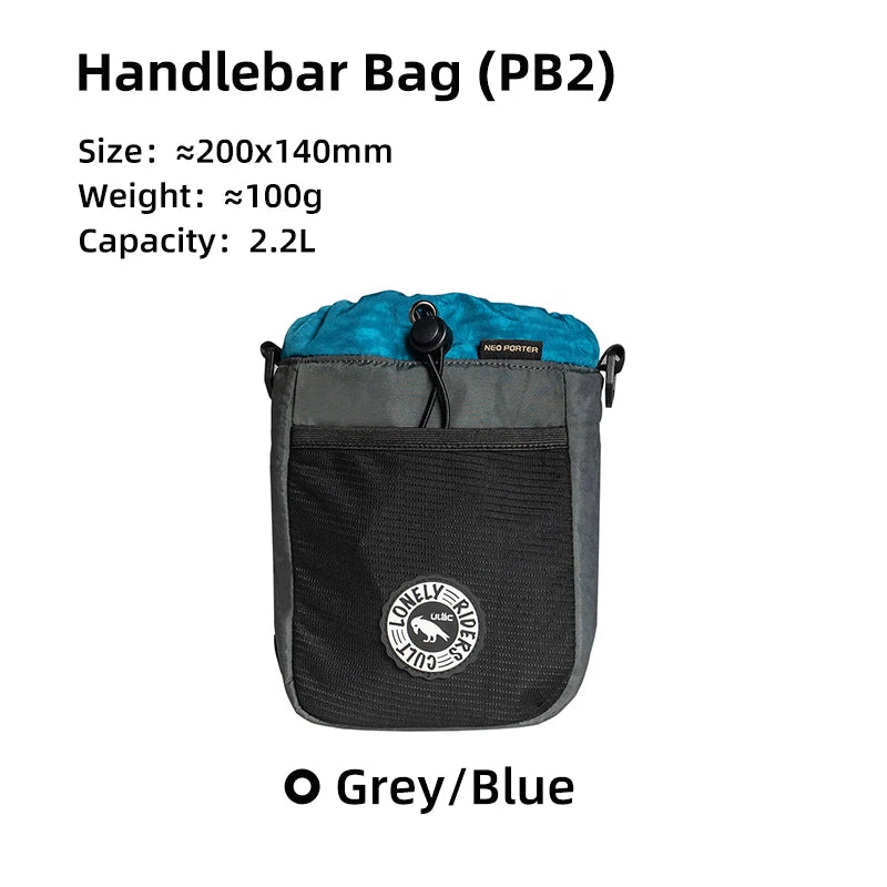 ULAC Bike Handlebar Stem Bag 1L/2.2L C-HOLD Bag Water Bottle Cycling Bags Bicycle Tools Storage Pouch Riding Touring Commuting