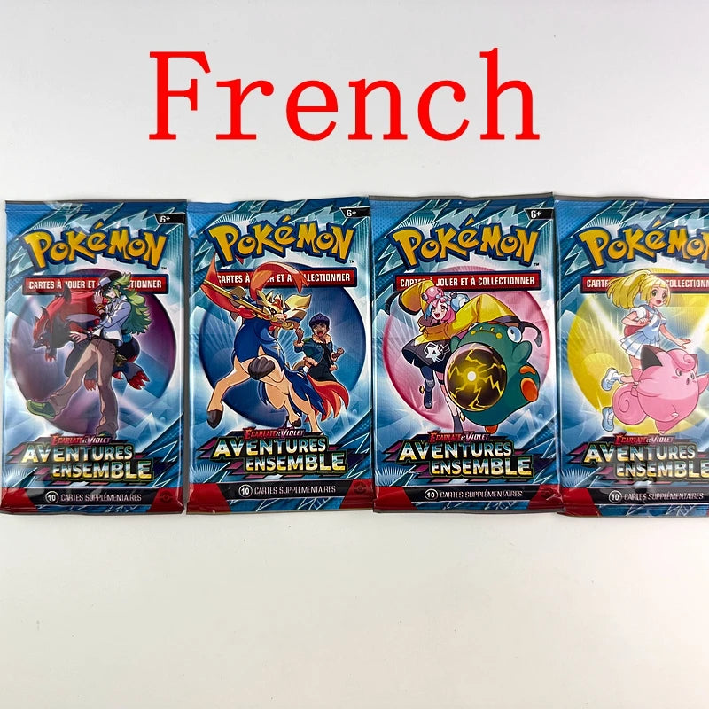 10/20Pcs French Pokemon Cards 151,OBSIOIENNES,AVENTURES ENSEMBLE Booster Gifts Booster Battle Collection Card Toys