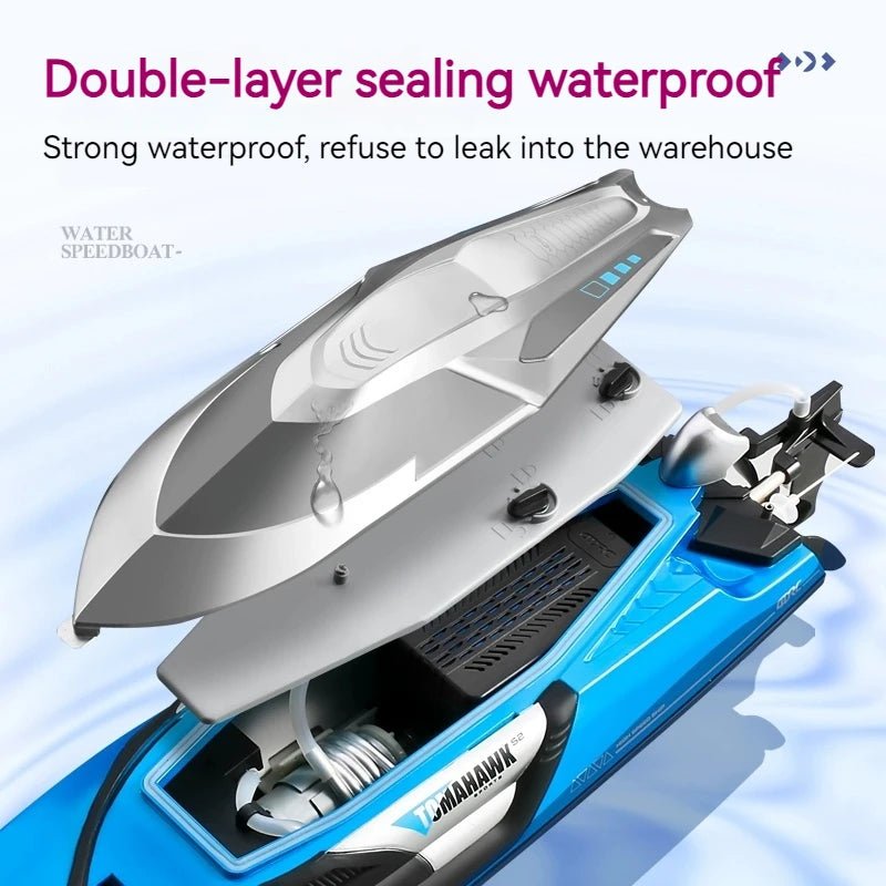 S2 Super Sized 50cm High-Speed Remote-Controlled Boat High-Powered Speedboat Rowing Boat Net Pulling Ship Model Water Toy Gift