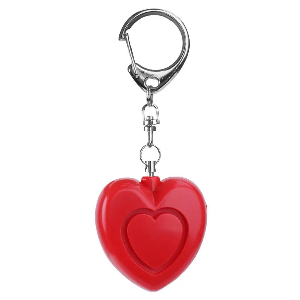 Heart-shaped Portable Emergency Girl Women Security Alarms  Self Defense Alarm Safety Loud Keychain Emergency Alarm Anti-wolf