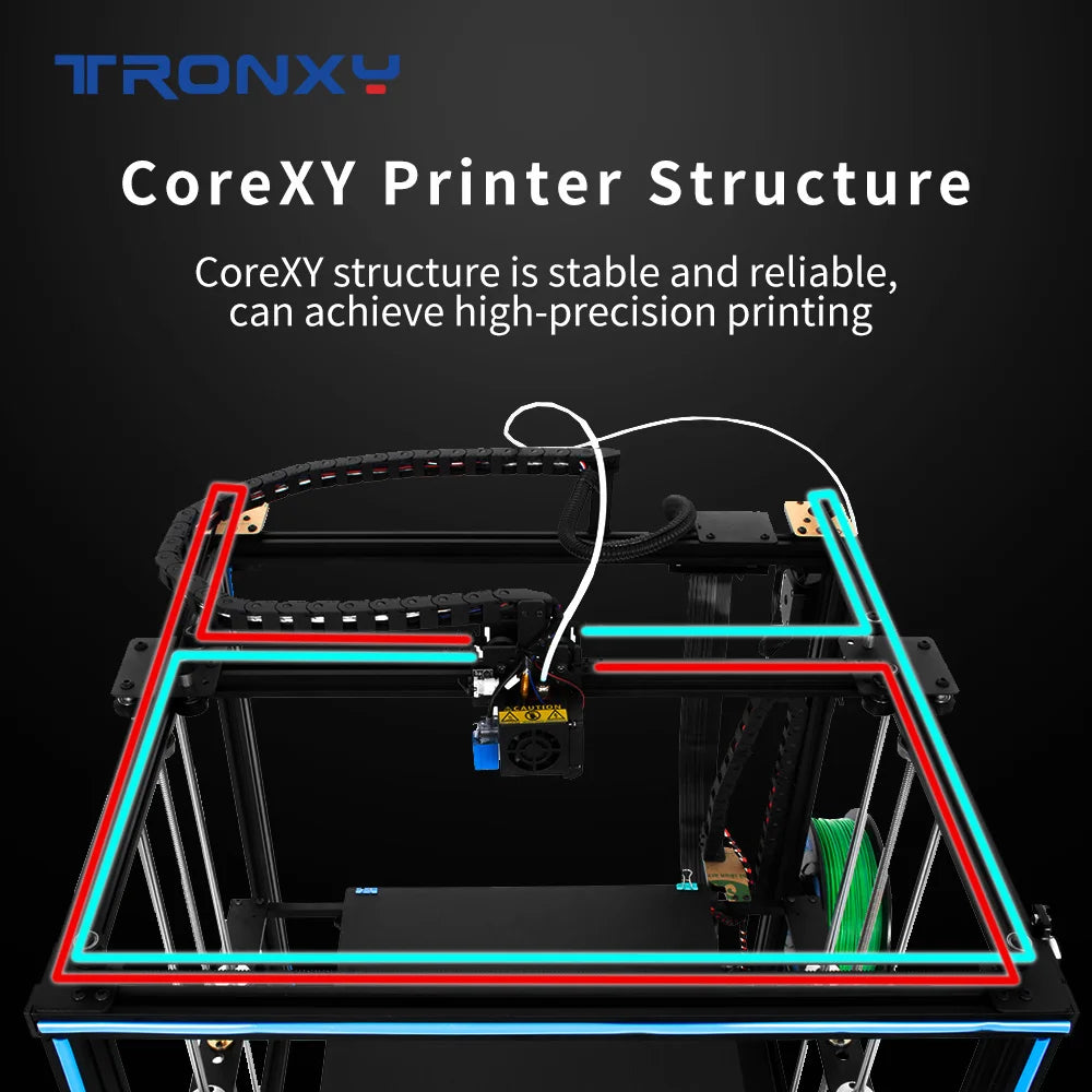 Tronxy X5SA 3D Printer DIY Kits with Large Build Plate 330*330*330mm Full Metal High Precision Resume Power Failure 3D Print