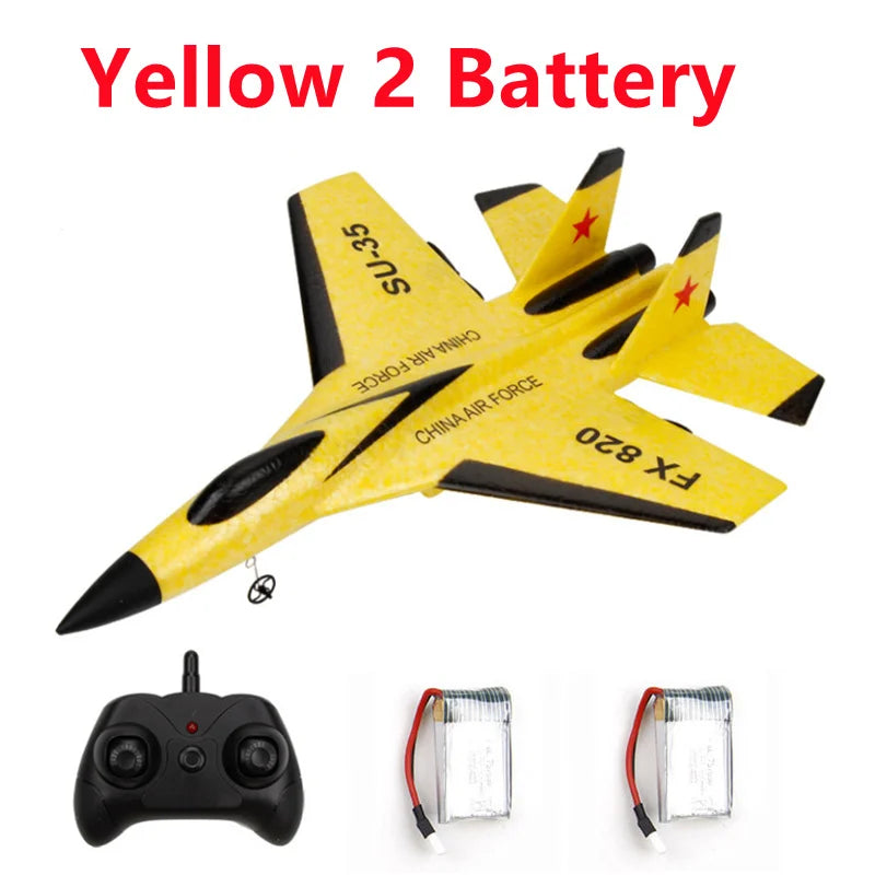 FX620 RC Plane Toy Cessna 150m Jet Su35 Electric Foam Flyer Remote Control Hawker Glider Airplane Model 2.4G Hand Throw Wingspan