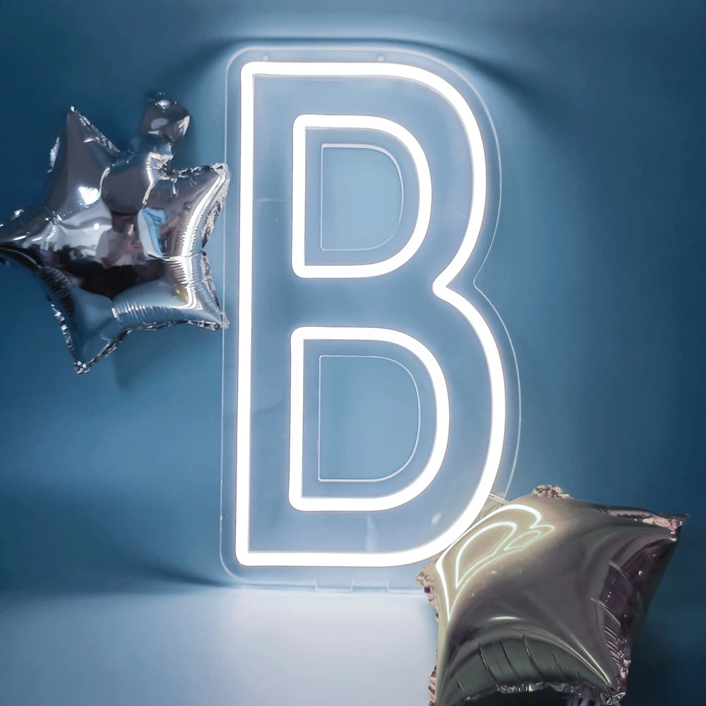 45cm High Stand-Up Neon Letter Sign USB Plug-In Night Light Sweet Alphabet for Wedding Birthday Home Bar Festival Decor