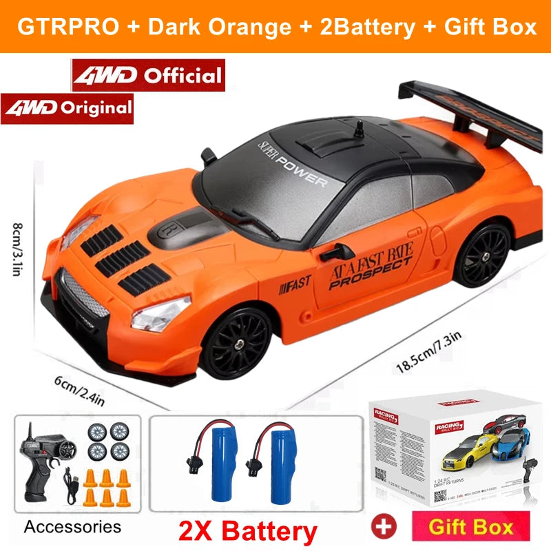 RC Drift Car With LED Light 4WD Remote Control Vehicle AE86 Professional High Speed ​​Racing Toys for Kids Children Adults Gifts