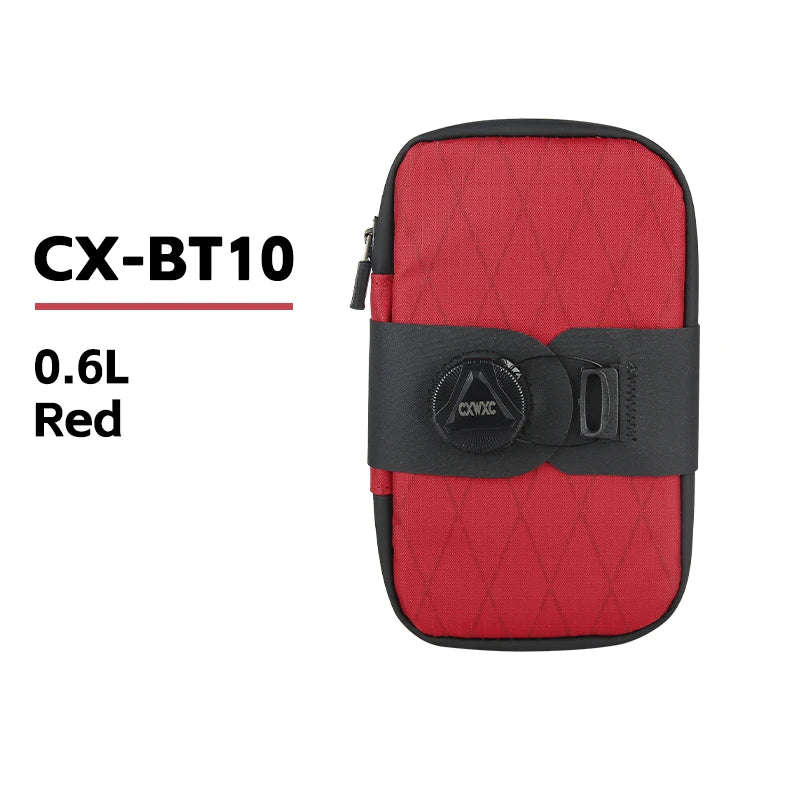 CXWXC Mini Bicycle Saddle Bag 0.6L Lightweight Small MTB Road Bike Tail Bag Portable Multi function boa Lockable Cycling Bag