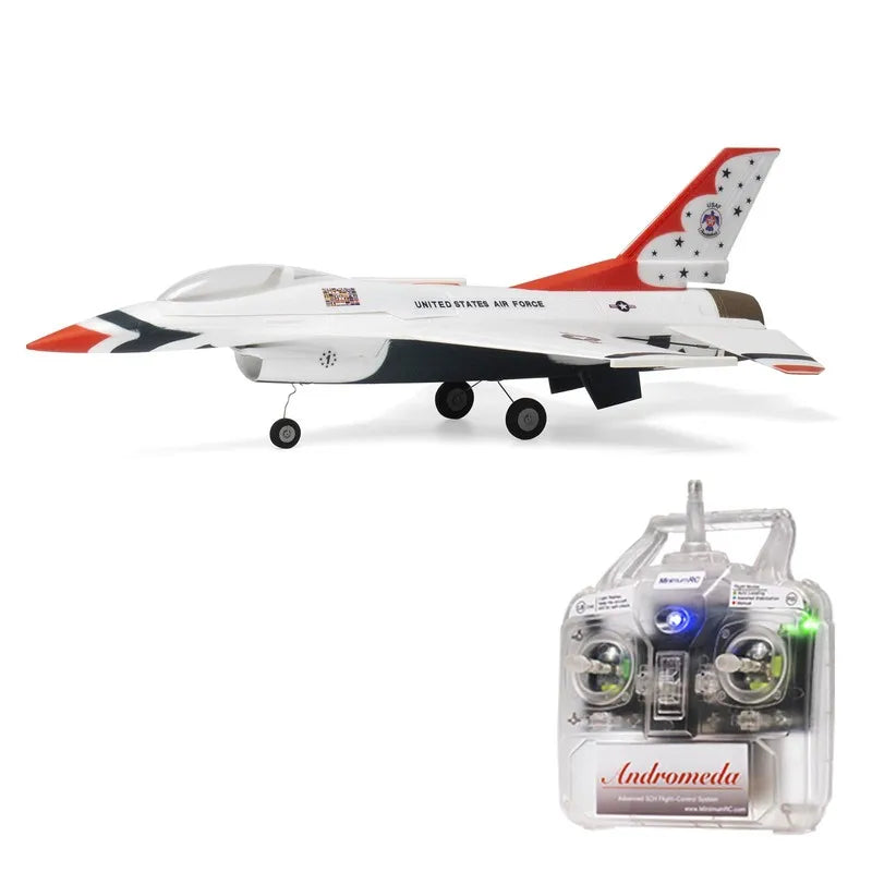 MinimumRC F-16 Micro Jet Simulation 30mm Duct 2S Gyro Self-Stabilizing RC Airplane Toy Remote Control Fixed-Wing Aircraft Model