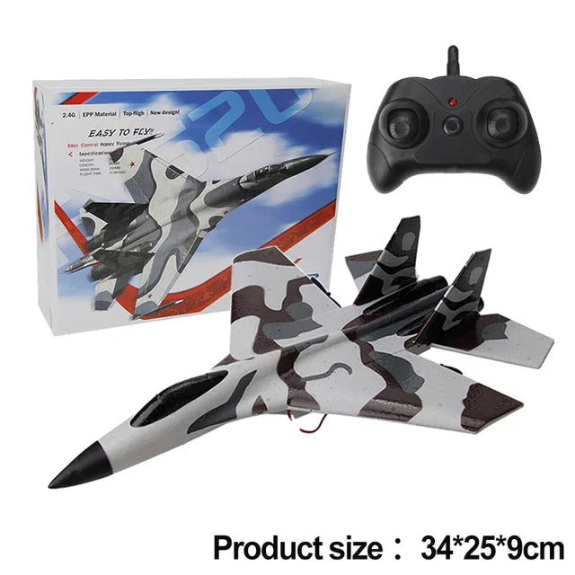2.4G RC SU35 Fighter Plane FX620 EPP Foam Aircraft Glider LED Lights Remote Control Model Toy for Boys Children