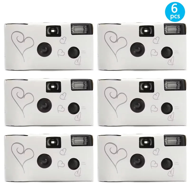 1-6 PCS Retro 27 Photos 35mm Disposable Film Camera Manual Fool Optical Camera Children's Gift Single Use Camera Film Sets ﻿