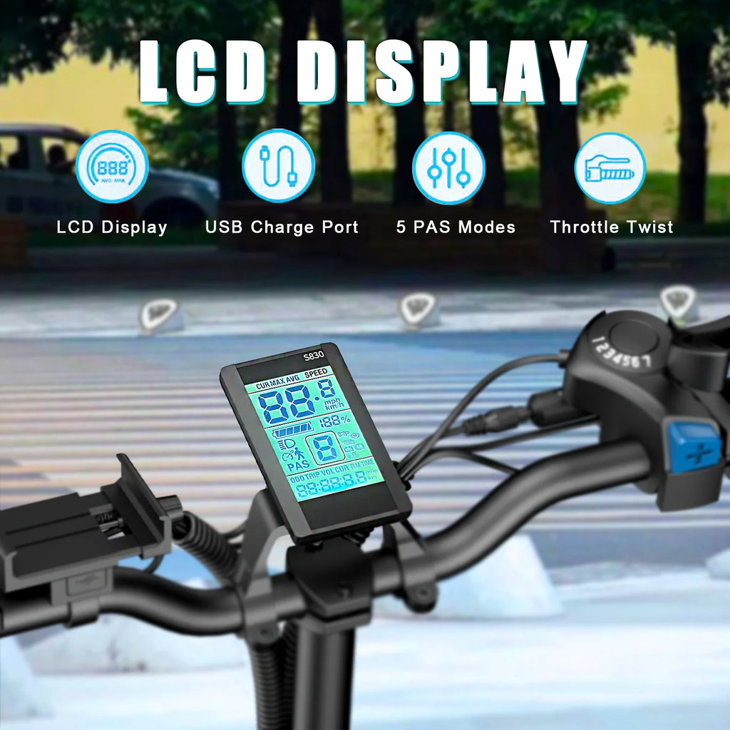 DEEPOWER G22 2000W Motor Electric Bicycle 48V 35AH LG Battery Ebike Folding Mountain Electric Bike Outdoor 7-speed Adult Bicycle