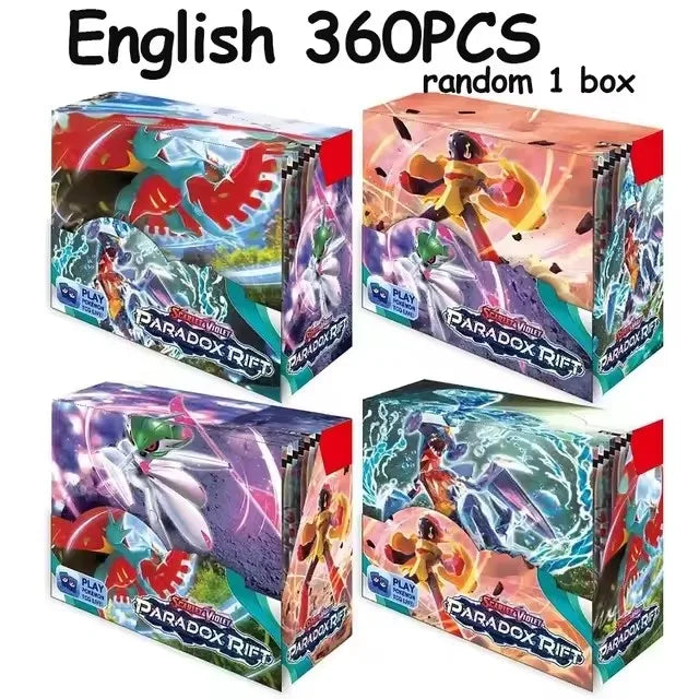 NEW 360PCS Pokemon Card White Flare Black Bolt Prismatic SPARKS Scarlet Violet 151 English Booster Battle Transaction Gift