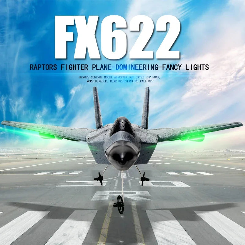 Remote Control Fighter Fx-622 Anticollision Radio Airplane 2.4G Rc Glider Epp Foam Model Boys Electric Toy for Children's Gift