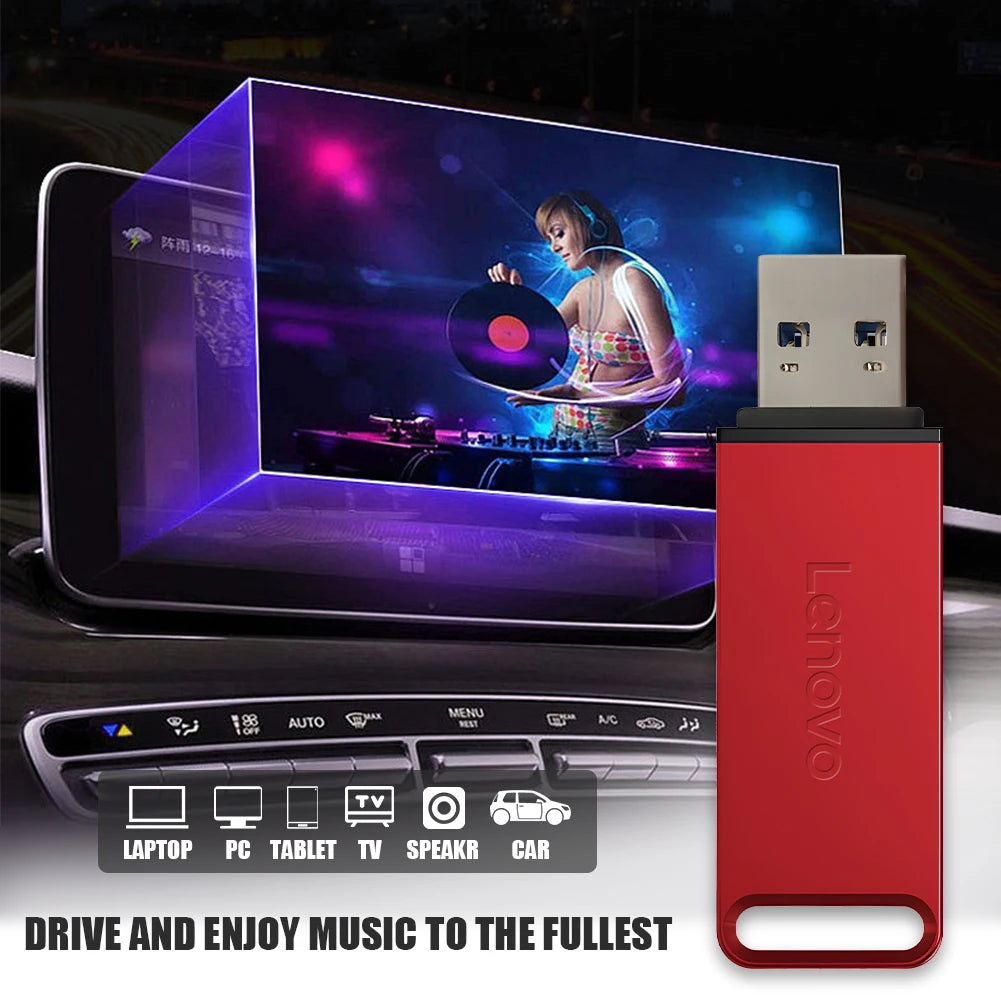 Lenovo Metal 64TB U Disk Flash Drive USB 3.0 High Speed ​​File Transfer 16TB 8TB Ultra-large Capacity Waterproof Mechanical Style