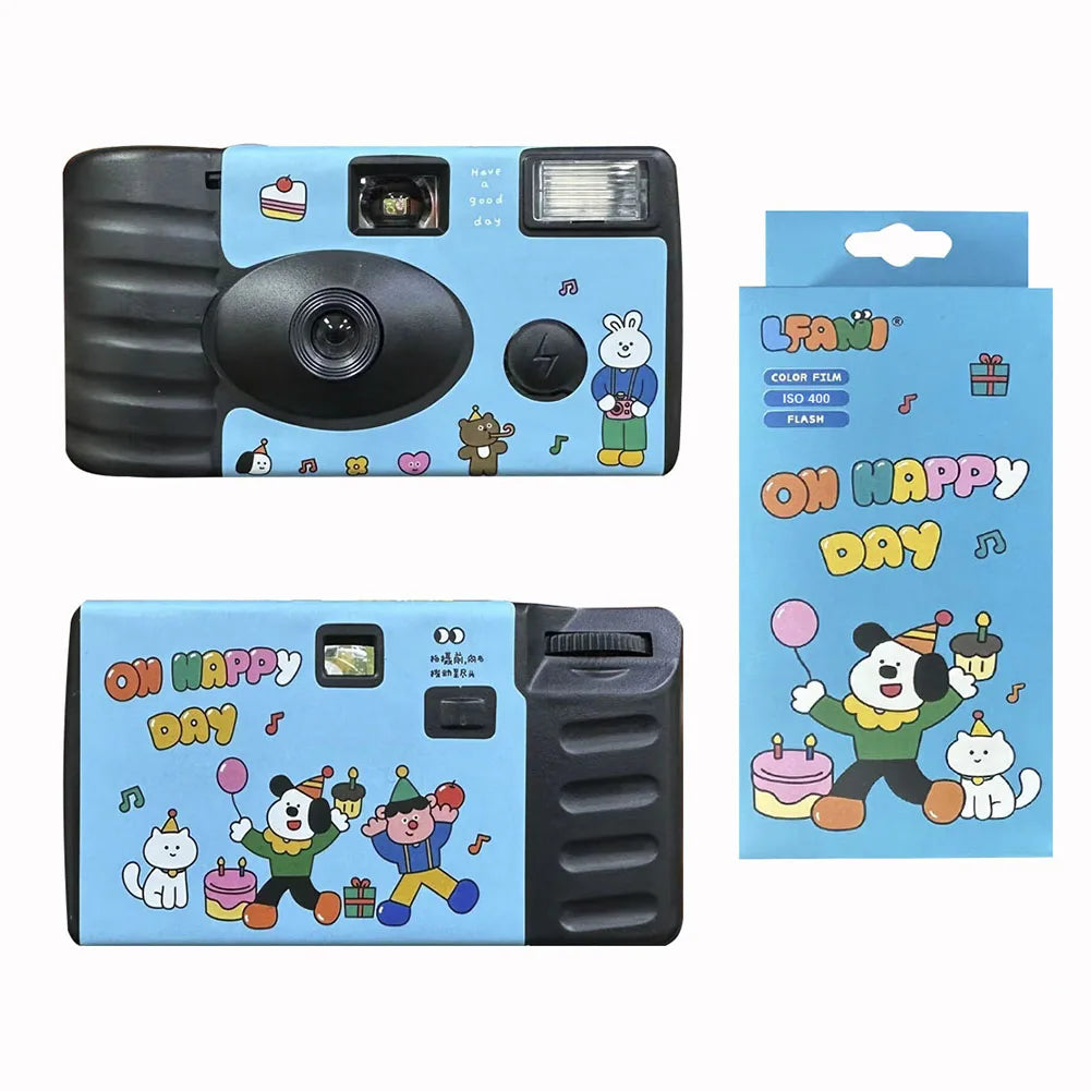 35mm Disposable Film Camera Built-in Flash One Time Use Camera 27 Photos Retro Camera for Birthday Parties