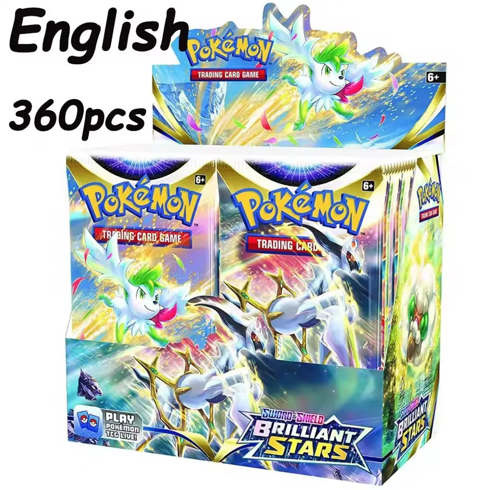 NEW 360PCS Pokemon Card White Flare Black Bolt Prismatic SPARKS Scarlet Violet 151 English Booster Battle Transaction Gift