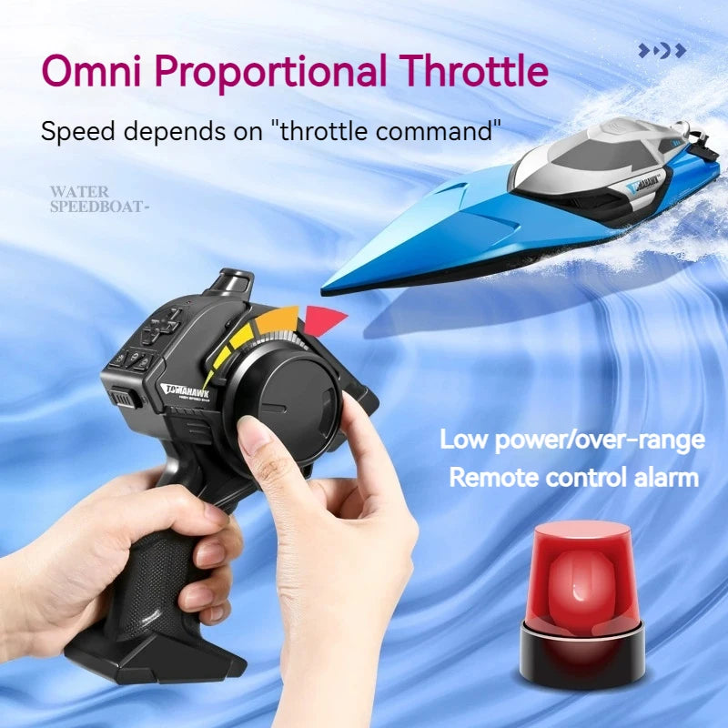 S2 Super Sized 50cm High-Speed ​​Remote-Controlled Boat High-Powered Speedboat Rowing Boat Net Pulling Ship Model Water Toy Gift