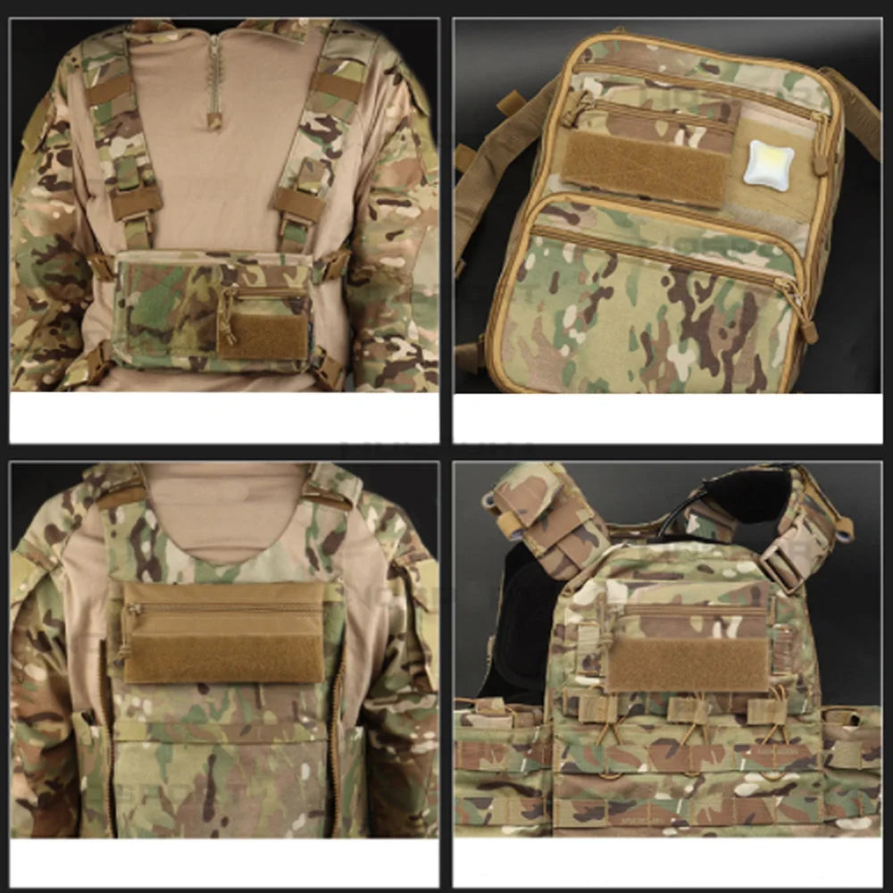 VULPO Tactical Micro Candy Pouch Portable Storage Bag Hunting Vest Patch Pouch MK3 MK4 Airsoft Chest Rig Vest Attached Pouch