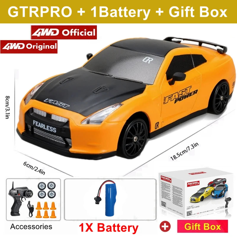 RC Drift Car With LED Light 4WD Remote Control Vehicle AE86 Professional High Speed ​​Racing Toys for Kids Children Adults Gifts