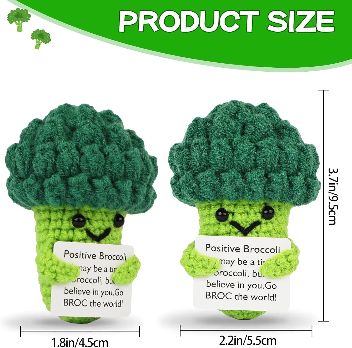 Positive Energy Pocket Hug Crochet Doll, Mini Handmade Knitted Plush Potato Turtle Vegetable Duck Funny Support Gift with Card