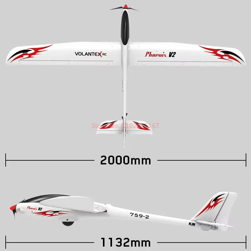VOLANTEXRC New Remote Controll Aircraft Pnp 6ch Wingspan Of 2 Meters Fixed Wing Aircraft Rc Glider Model Rc Airplane Boys Gift