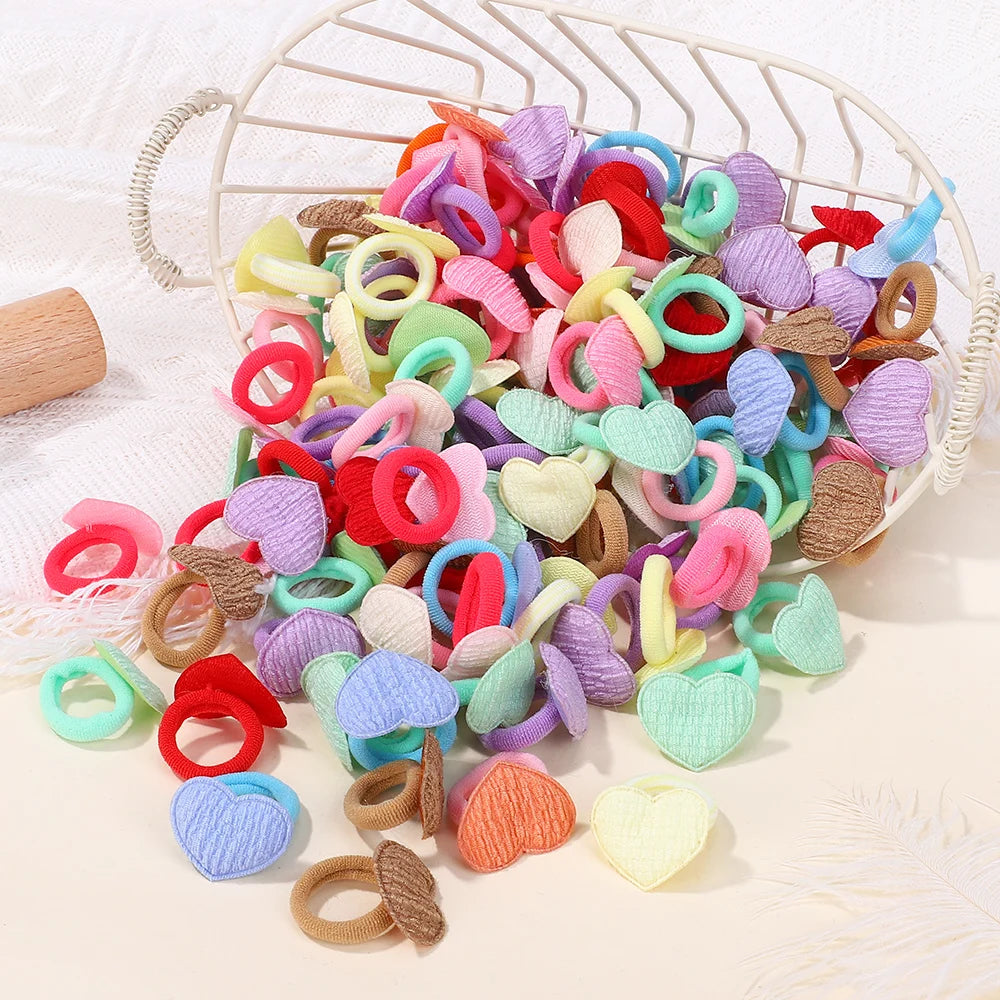 20pcs/lot Kids Elastic Hair Bands Girls Rubber Band For Children Sweets Scrunchie Hair Ties Cute Baby Hair Accessories