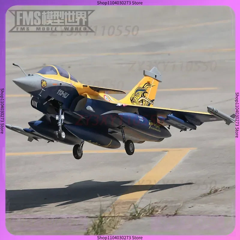 FMS 80mm French Rafale Fighter RC Plane 1/10 Scale Brushless Motor Remote Control Fixed Wing Model PNP/Semi-Assembled