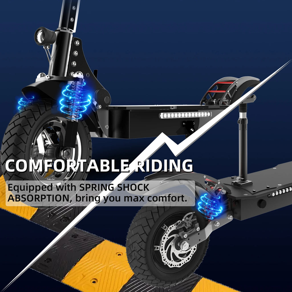 2500W 52V 20Ah Electric Scooter Double Shock Absorption trottinettes électriques 3 Speed Gears Commuter Scooter 70-80KM Range