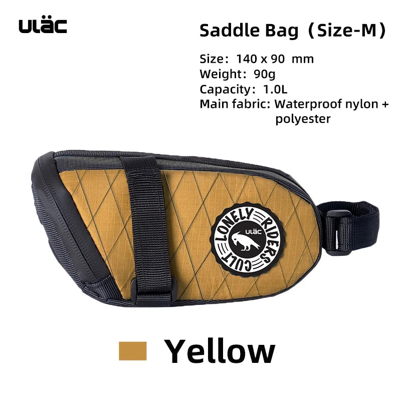 ULAC Cycling Seat Bag 0.6/1/1.3L Multi-color Bicycle Saddle Bag Waterproof MTB Road Bike Repair Tools Bag Tail Pack Accessories