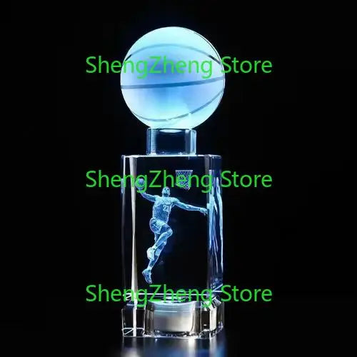 USB Charging NBA Star Birthday Gift Boys Give Classmates And Boyfriends Creative Crystal Basketball Practical Souvenir Ornaments