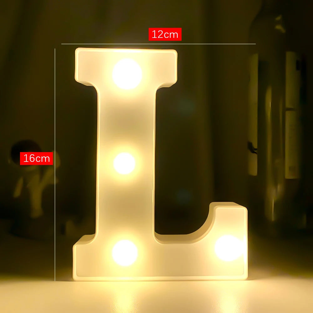 Creative Luminous Digital Number Letter Light AAA Battery Powered Lamp Night Light for Christmas Wedding Birthday Party Decor