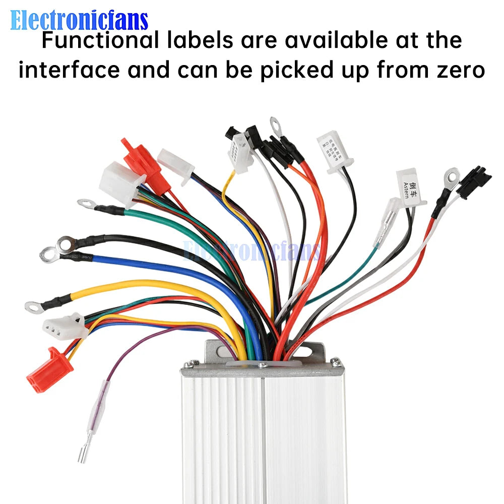 36-72V E-bike 350-1500W Intelligent Brushless Controller For E-bike Electric Scooter Accessories