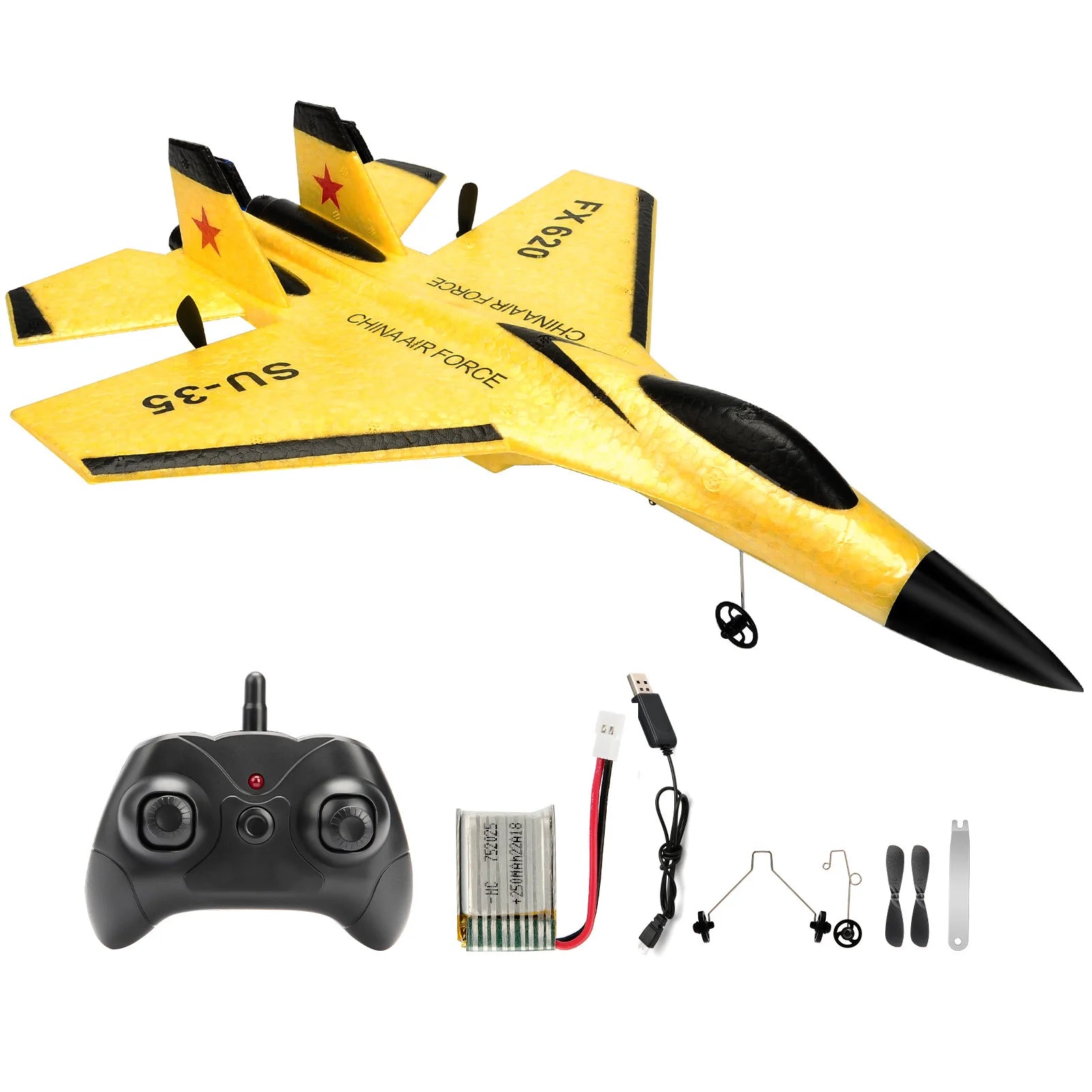 SU35 RC Airplane 2.4G 2CH Remote Control Glider SU27 EPP Foam Plane With LED Light Fixed Wing Electric Aircraft Toys for Child