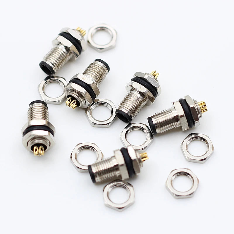Hot sales M5 Circular Connectors Male Female M5 Device Connector 3 4 Pins Front Mount Rear Fastened Socket With Cable