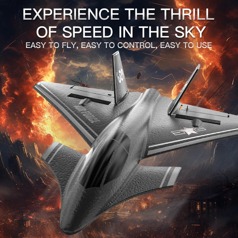 J20 RC Fighter 2.4G Remote Control Airplane Anti-Collision Glider One-key Aerobatic EPP Foam RC Plane Gifts for Boys RC Toys