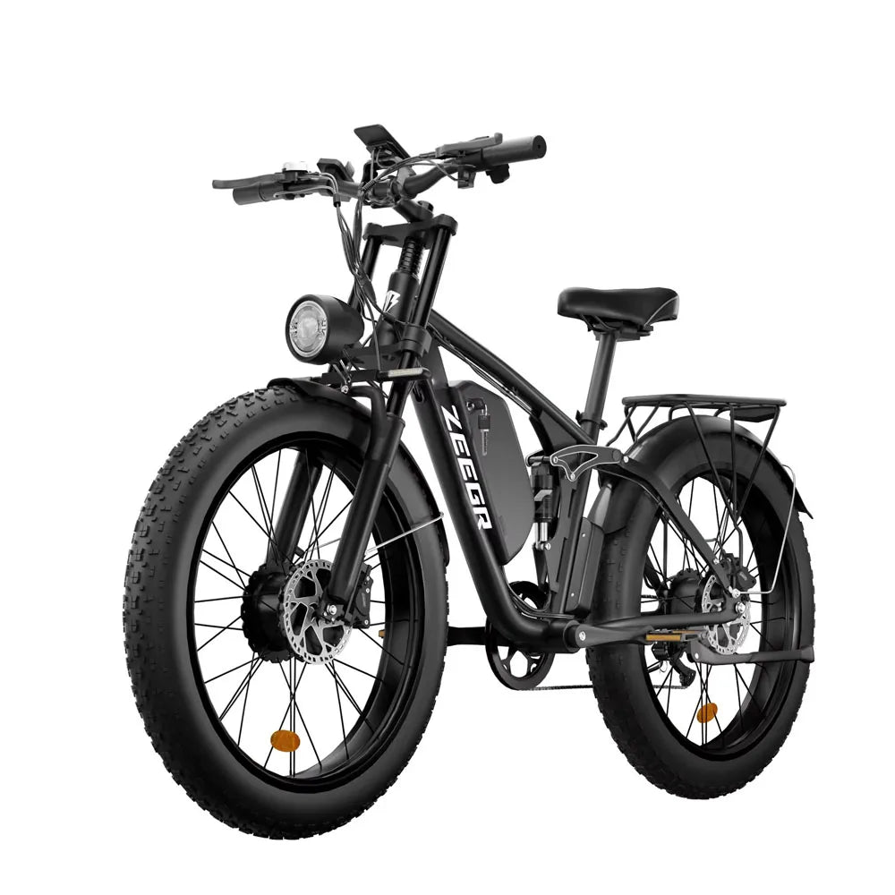 2000w Dual Motor 26" Inch Fat Tire E-bike 52v/22.4ah Lithium Battery Mountain Ebike Disc Brake Electric Bicycle Dirt Ebike